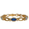 A Vintage Swarovski Bracelet set with Aqua and Blue Sapphire coloured Stones