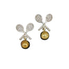 A pair of Vintage 18ct Gold Plated Silver Tennis Stud Earrings