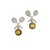 A pair of Vintage 18ct Gold Plated Silver Tennis Stud Earrings