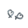 A pair of Tiffany & Co. Paloma Picasso Loving Heart Sterling Silver Vintage Earrings