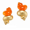 A pair of Vintage Christian Dior Gripoix Shell Earrings
