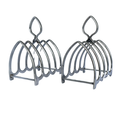 A pair of Art Deco Sterling Silver Toast Racks dated 1926