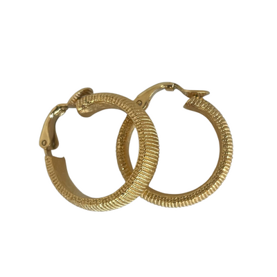 A pair of Vintage Trifari Hoop Clip Earrings