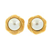 A pair of Vintage Christian Dior Large Faux Pearl Clip On Earrings 1970s