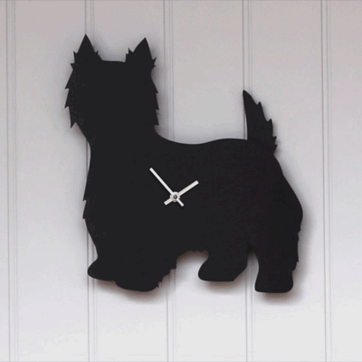 Dog Clocks with Wagging Tail