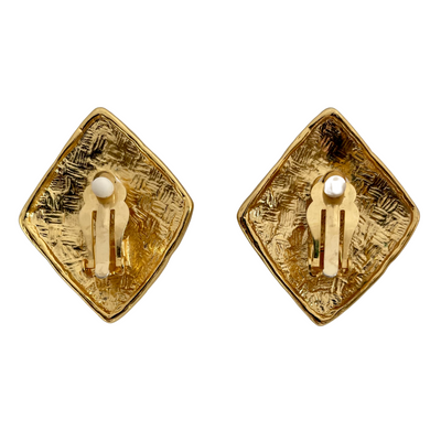 A pair of Vintage Givenchy Letters Clip Earrings