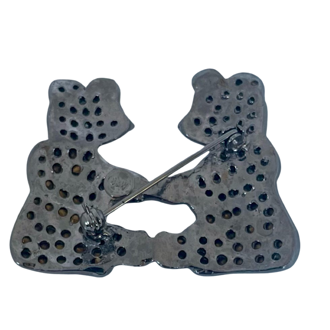 Vintage Butler & Wilson Double Teddy Bear Brooch