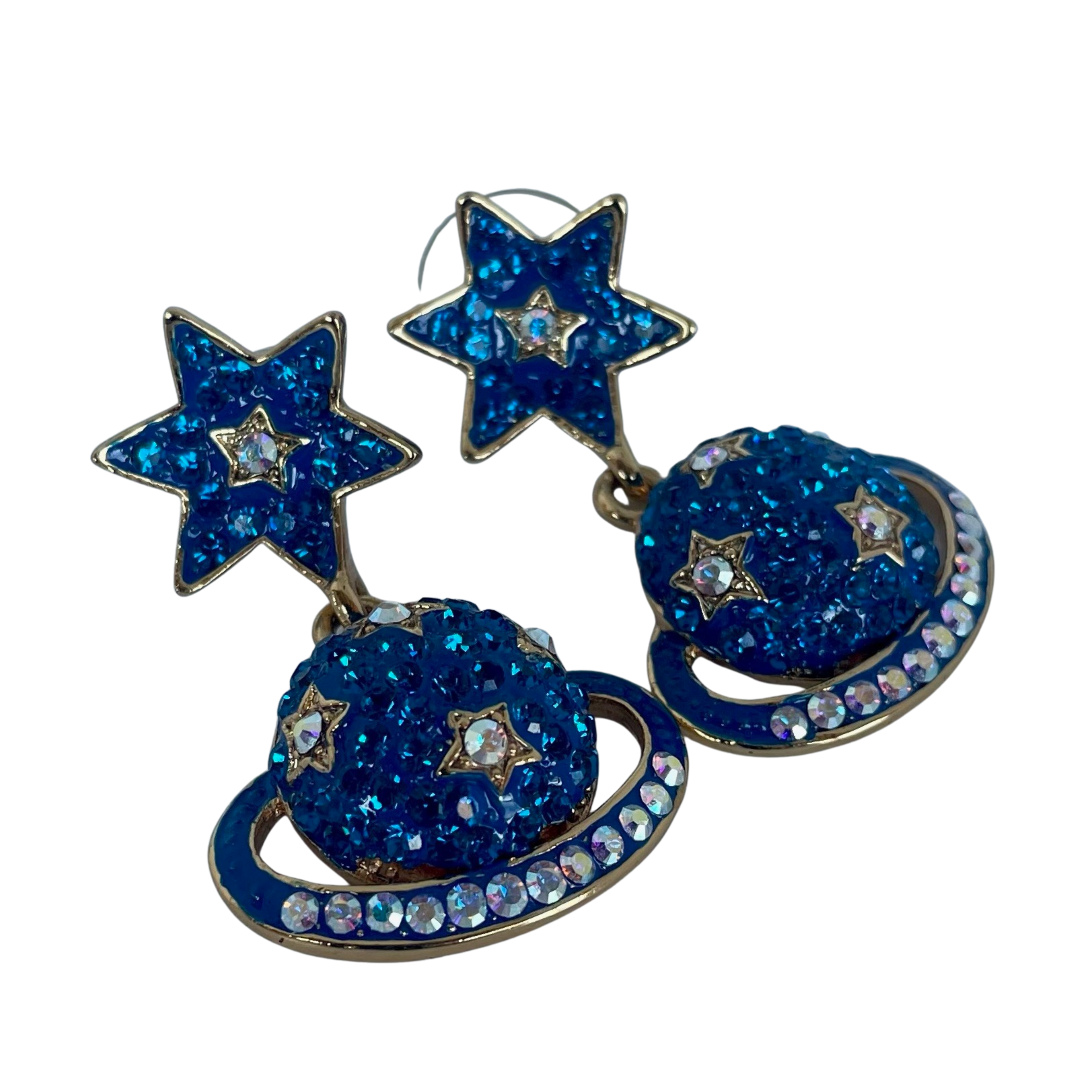 A Pair of Vintage Butler & Wilson Star and Planet Drop Earrings