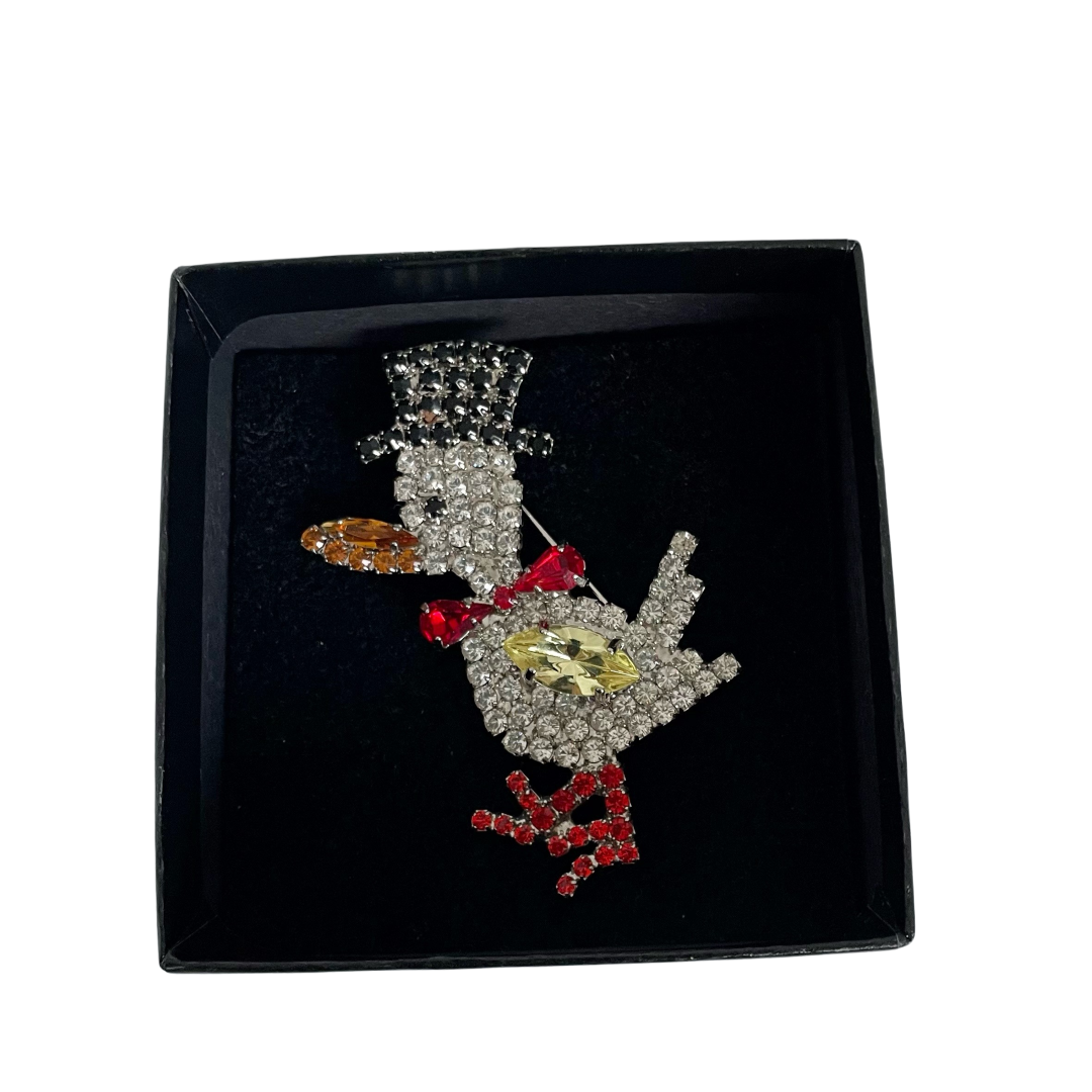 A Vintage Butler & Wilson Vintage Duckling in Top Hat Brooch