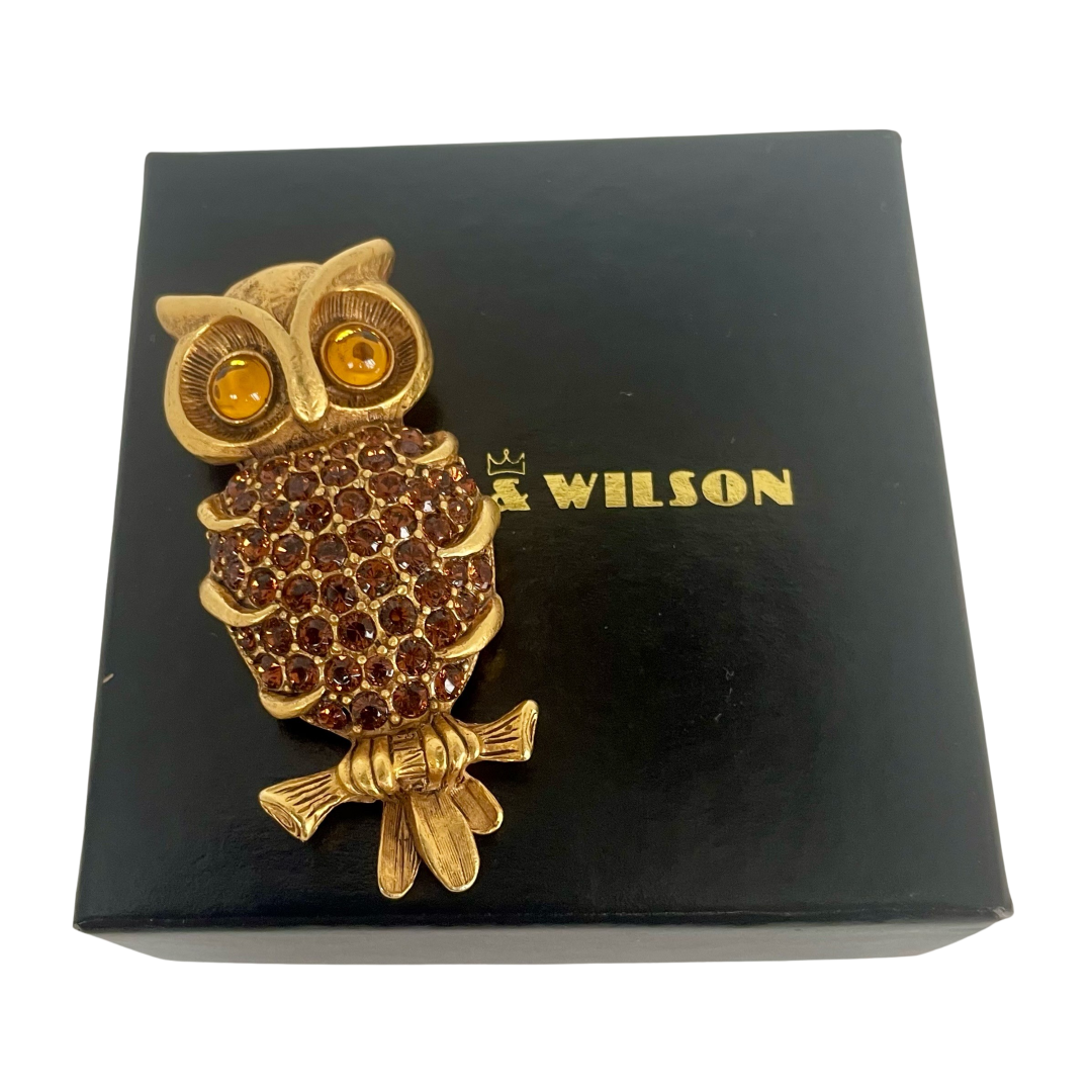 A Vintage Butler & Wilson Owl Brooch, 1980s