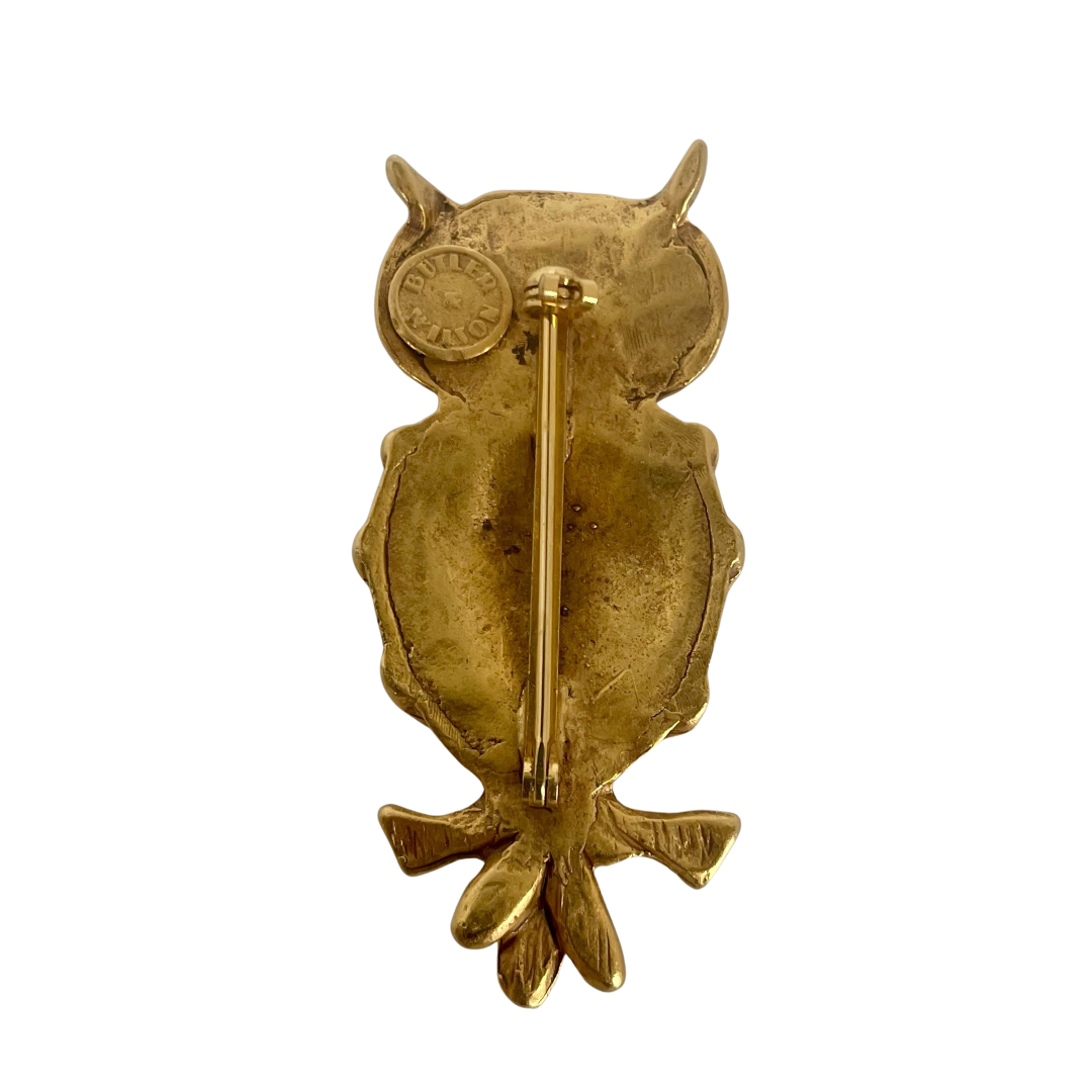 A Vintage Butler & Wilson Owl Brooch, 1980s