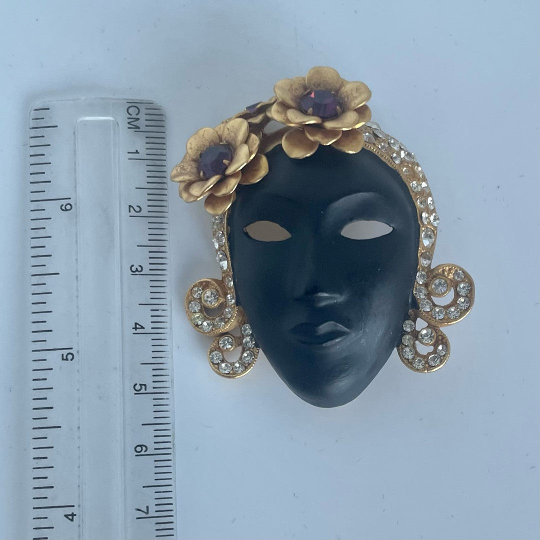 A Rare Vintage Butler & Wilson Mask Brooch