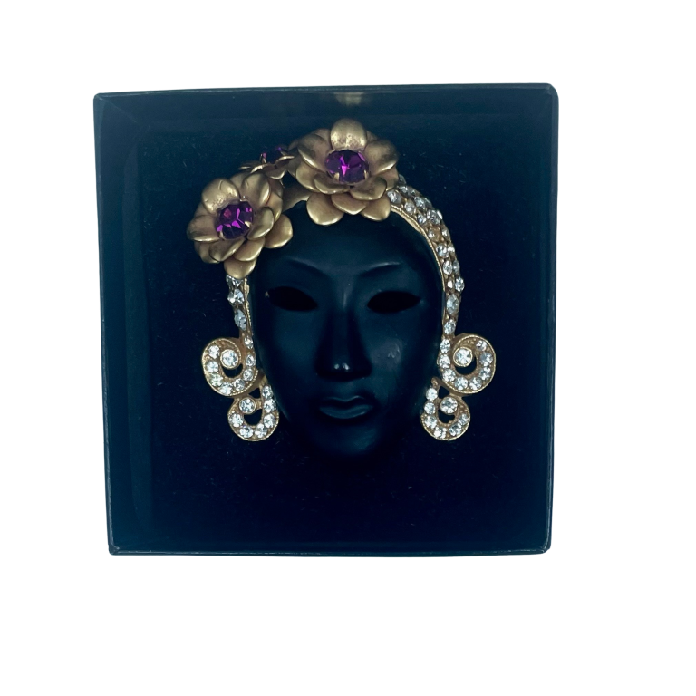 A Rare Vintage Butler & Wilson Mask Brooch