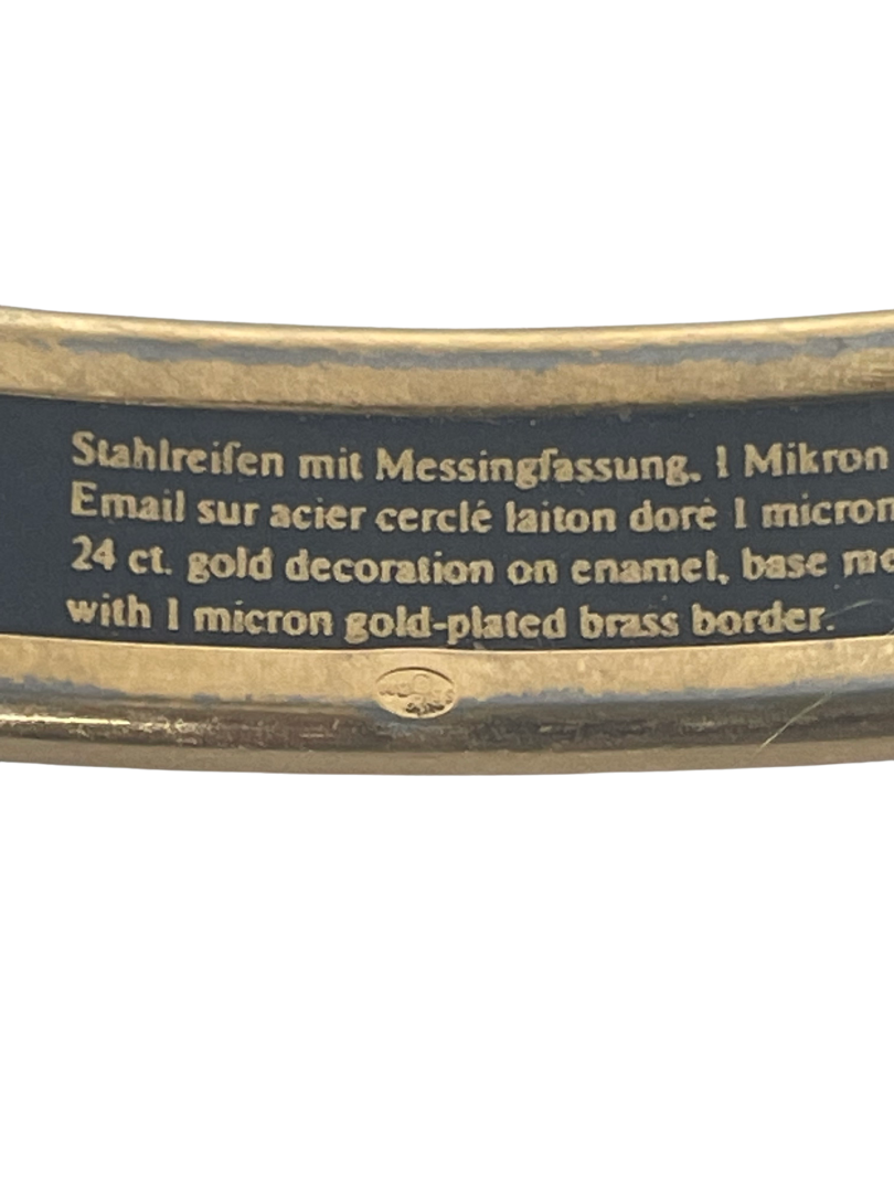 A Michaela Frey 24k Gold Plated Enamelled Geometric Bangle