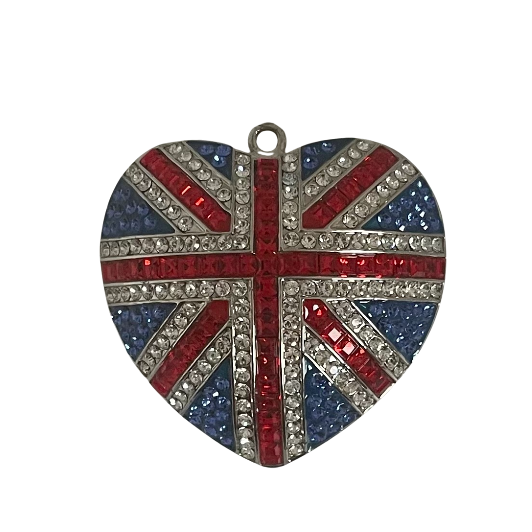 A Butler & Wilson Large Union Jack Crystal Pendant