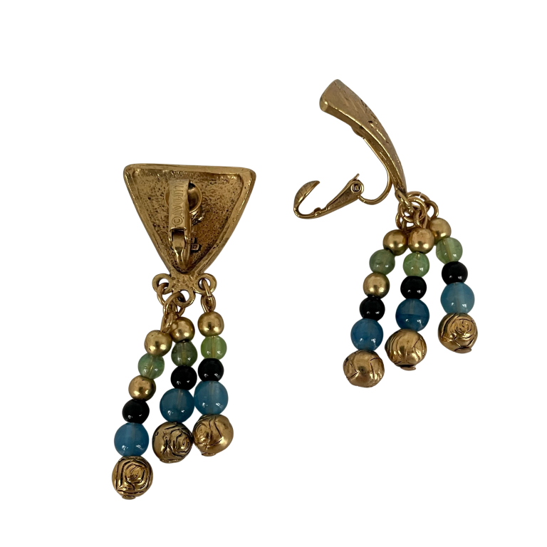 A Vintage Pair of Dangle Clip Earrings, 1980s