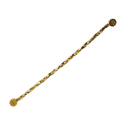 Gold-tone vintage Givenchy chain bracelet from the 1980s, featuring polished interlocking links and a round magnetic clasp engraved with the iconic 4G logo shown diagonally on a white background.
