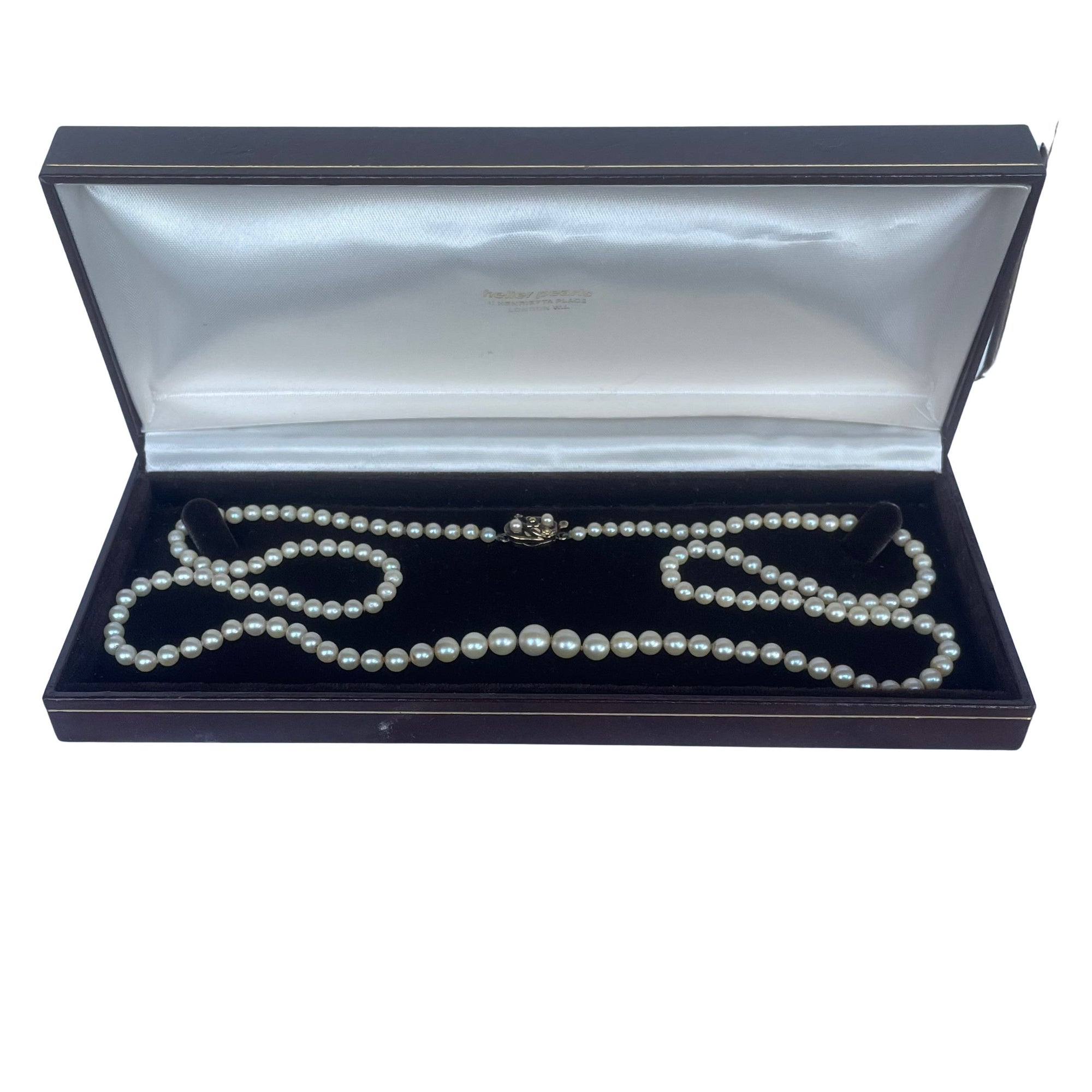 Vintage Graduated Cultured Pearl Necklace - Opera Length