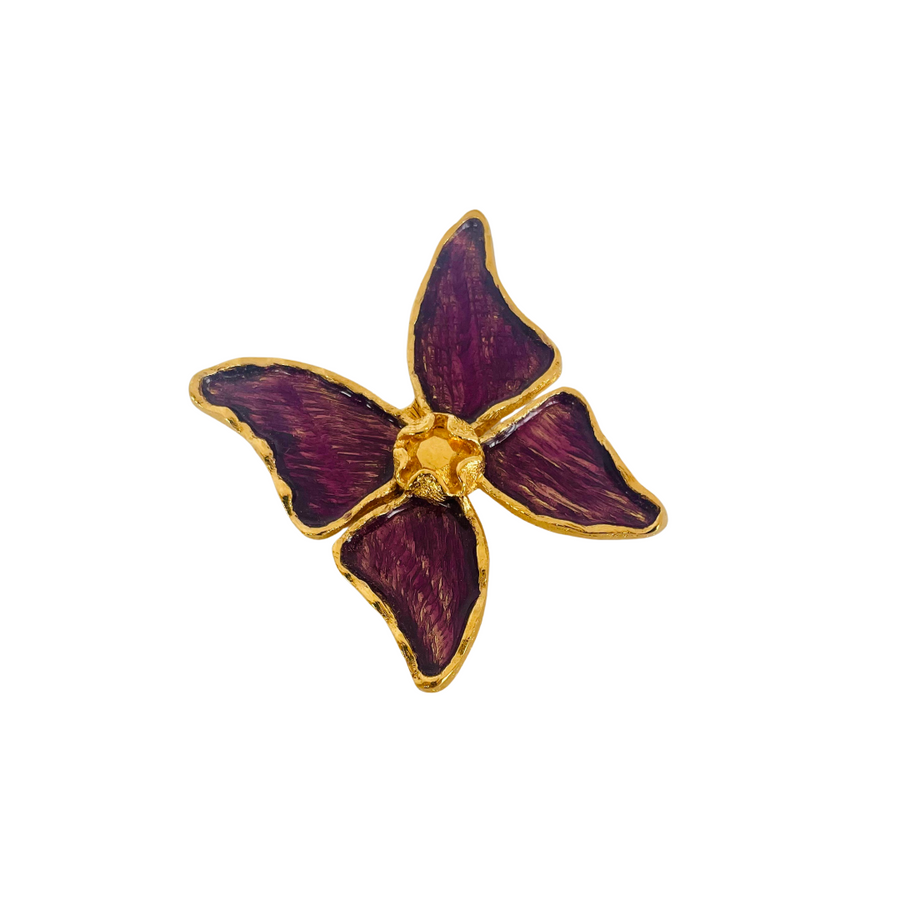 Vintage Yves Saint Laurent Butterfly Brooch, Large