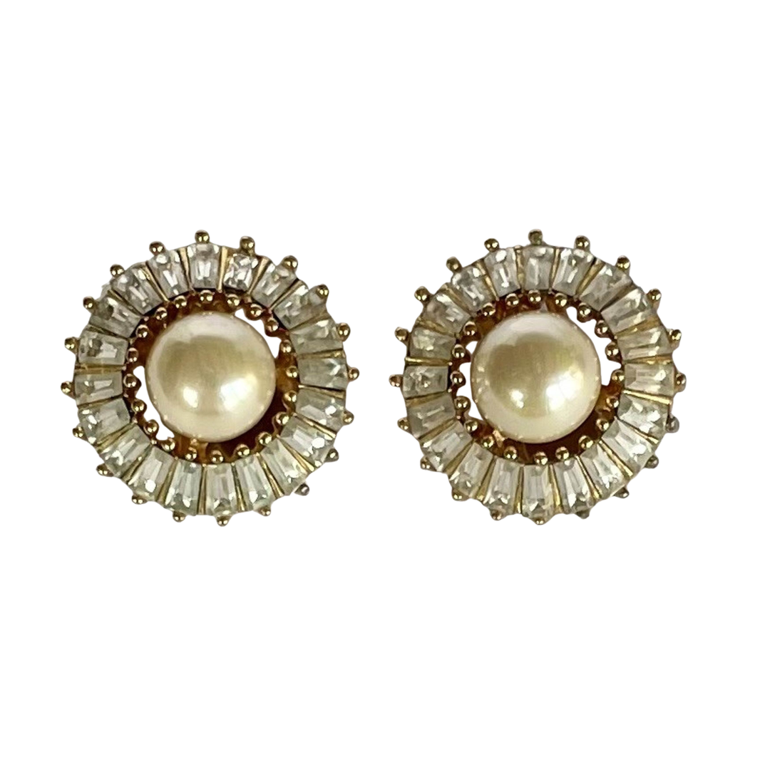 Vintage Grossé (Dior) Pearl Clip Earrings