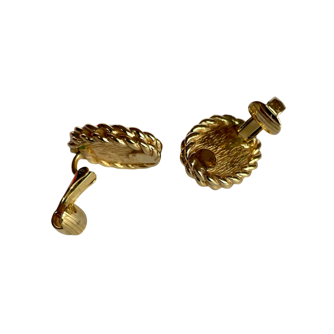 Vintage Christian Dior Pearl Clip Earrings, 1980s