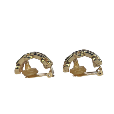 Vintage Christian Dior Half Hoop Clip Earrings, 1980s