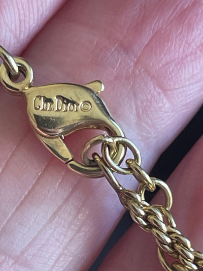 Vintage Christian Dior Heart Pendant Necklace, 1980s