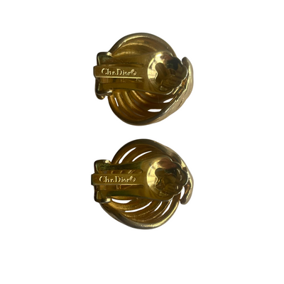 Vintage Christian Dior Classic Knot Clip Earrings