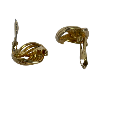 Vintage Christian Dior Classic Knot Clip Earrings