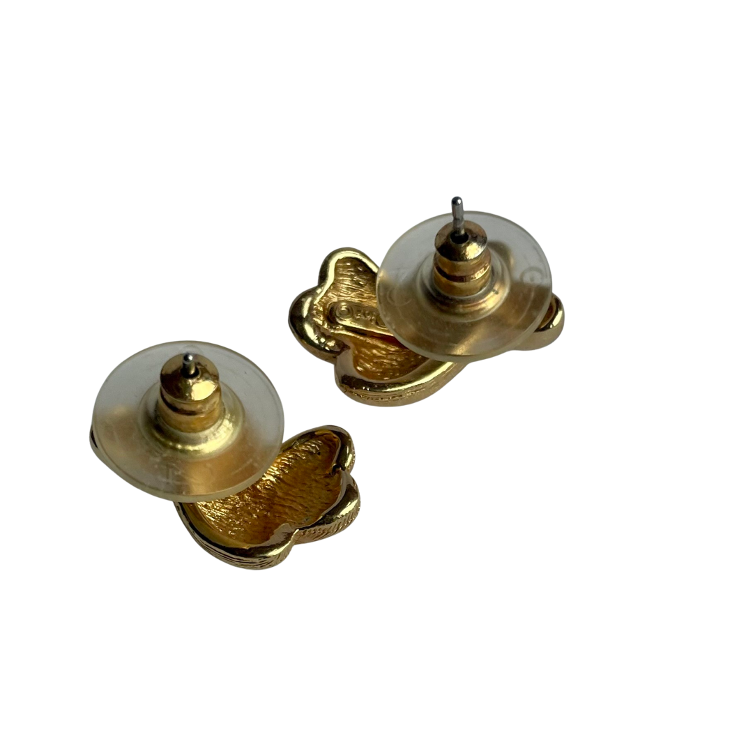Vintage Christian Dior Gold-plated Stud Earrings