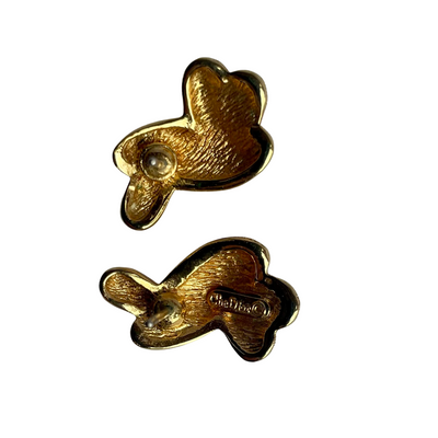 Vintage Christian Dior Gold-plated Stud Earrings