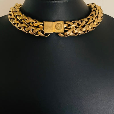 Vintage Butler & Wilson Gold-Tone Woven Necklace, 1980s