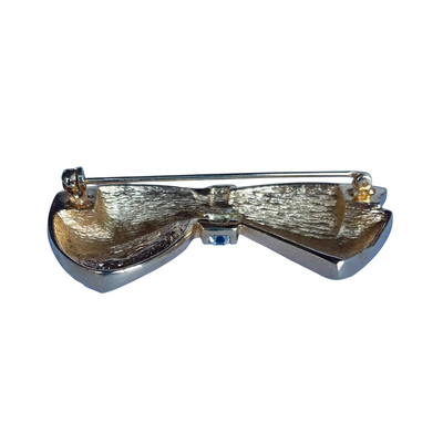 Vintage Christian Dior Gold-Plated Ribbon Bow Brooch, 1980s