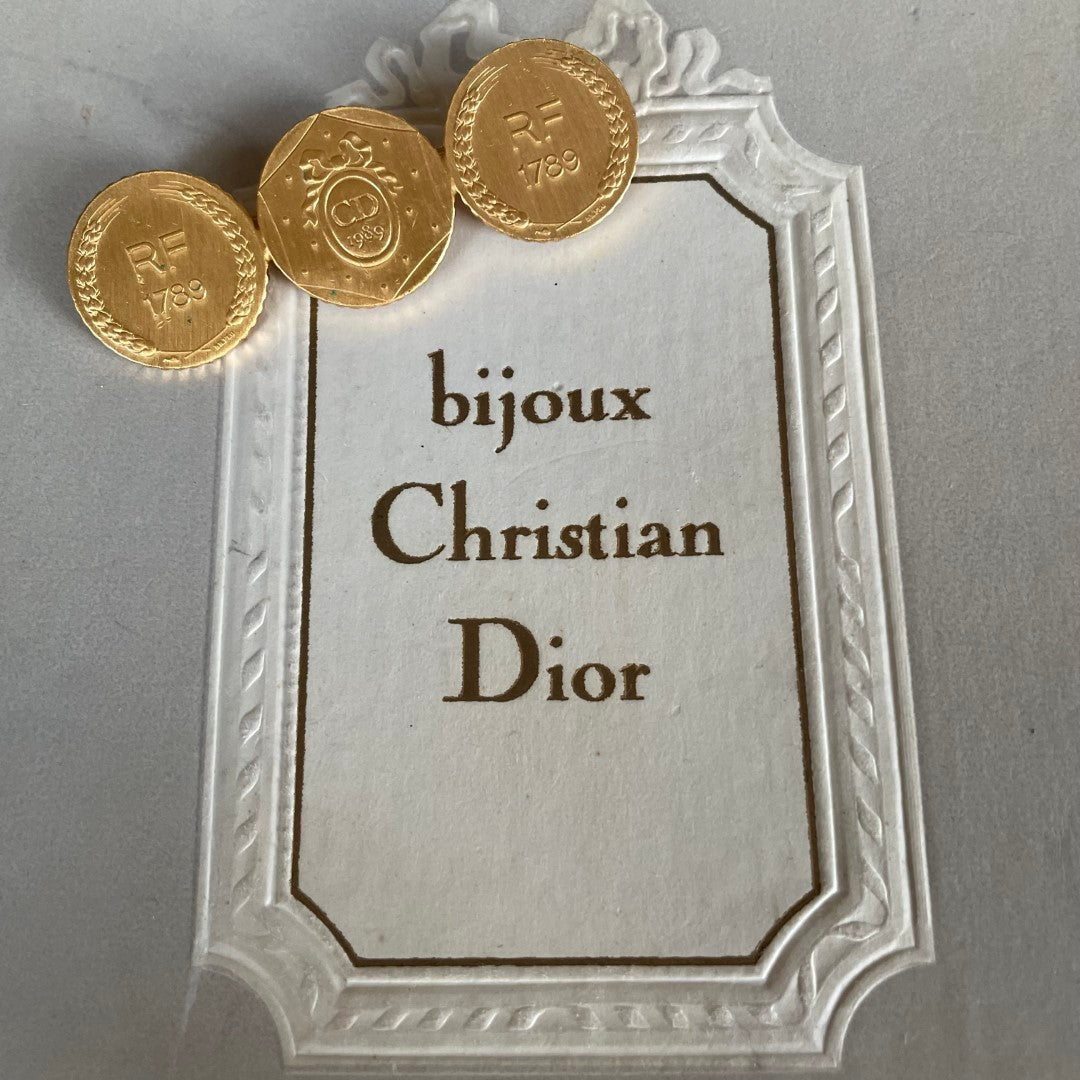 Christian Dior Bicentennial Coin Brooch, 1989