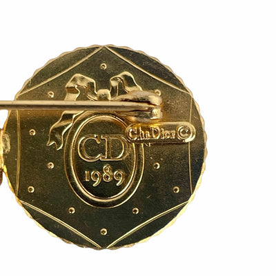 Christian Dior 1989 Large Bicentennial Coin Brooch, 24k Gold-Plated