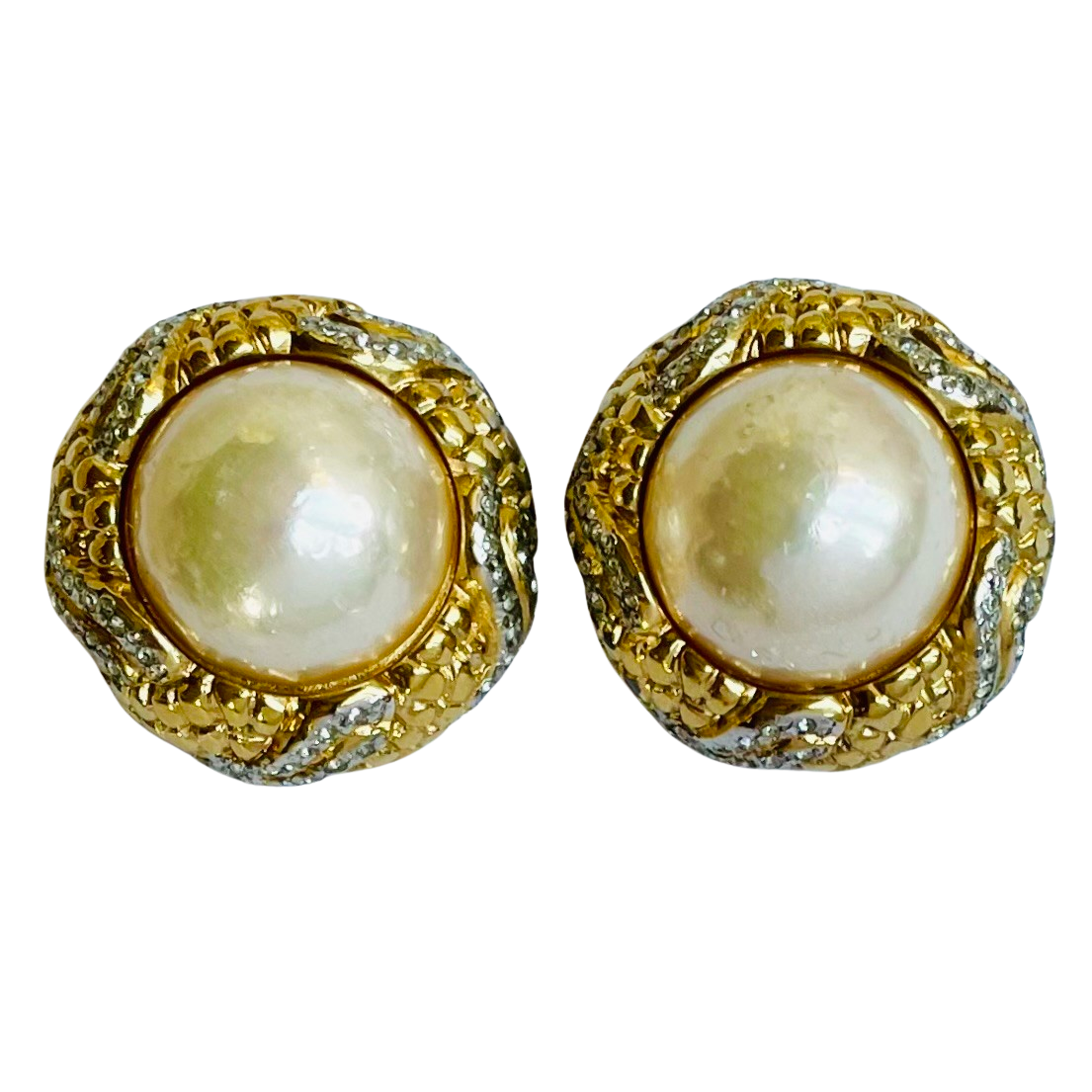 Vintage Vogue Bijoux Large Statement Clip-on Earrings, 1980s