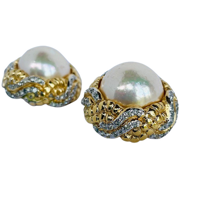 Vintage Vogue Bijoux Large Statement Clip-on Earrings, 1980s
