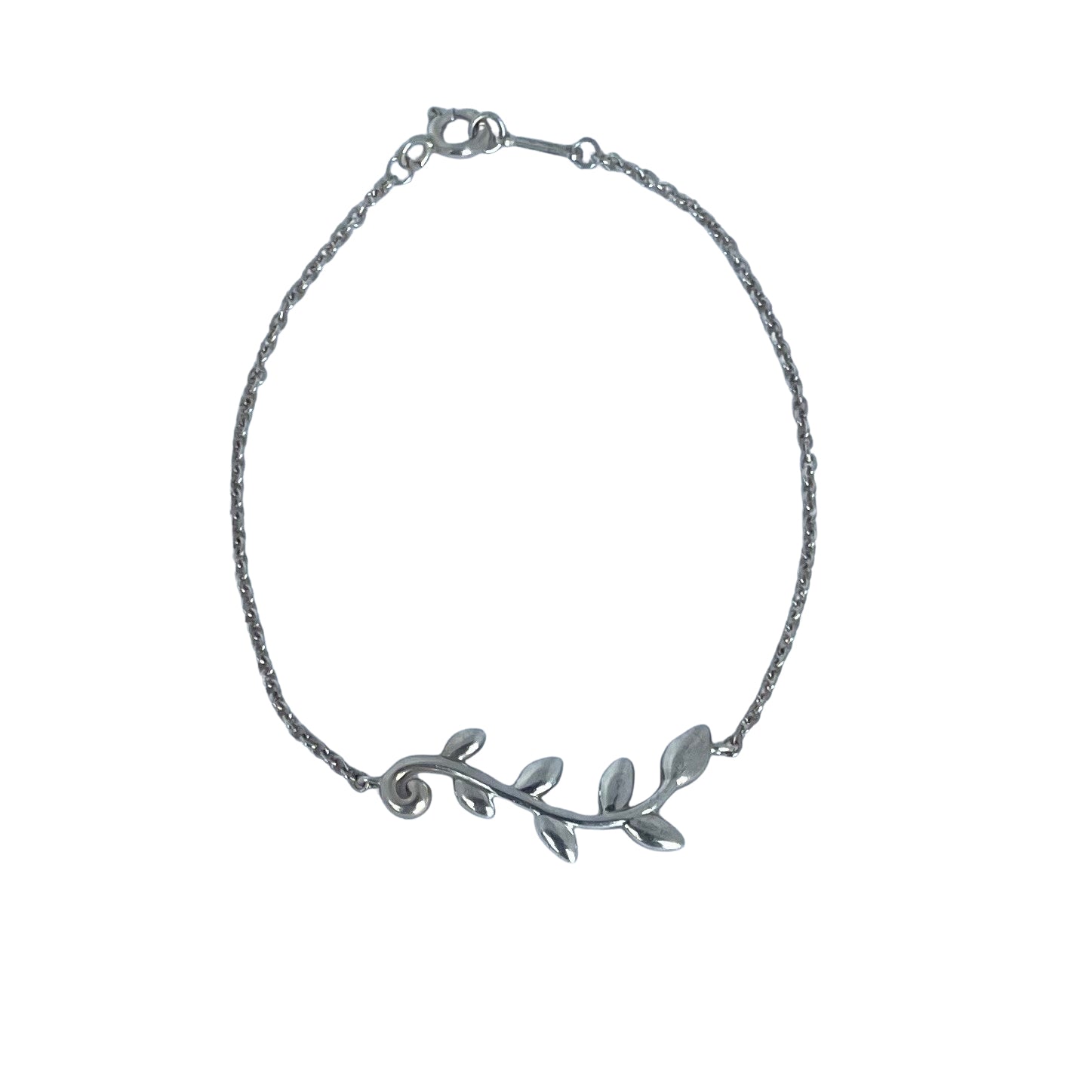 Vintage Tiffany & Co. Paloma Picasso Sterling Silver Olive Leaf Vine Bracelet.