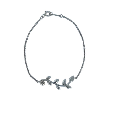 Vintage Tiffany & Co. Paloma Picasso Sterling Silver Olive Leaf Vine Bracelet.