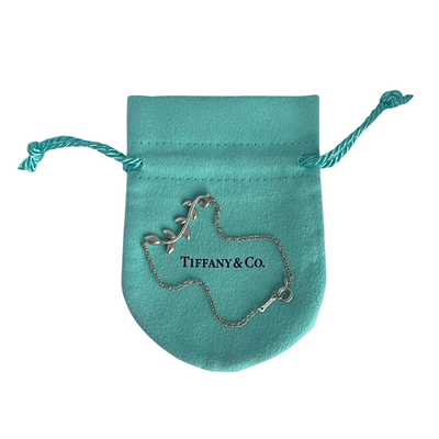 Vintage Tiffany & Co. Paloma Picasso Sterling Silver Olive Leaf Vine Bracelet.