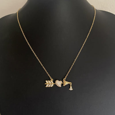 Vivienne Westwood Cupid Heart and Arrow Necklace