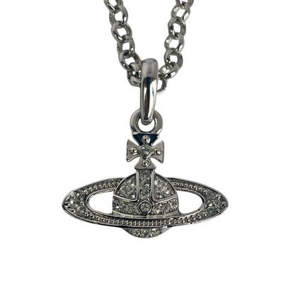 Vivienne Westwood Silver-Tone Crystal Orb Necklace  Boxed