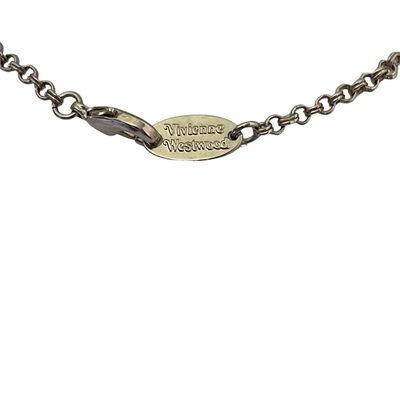 Vivienne Westwood Pink Enamel Flower Pendant Necklace with Orb
