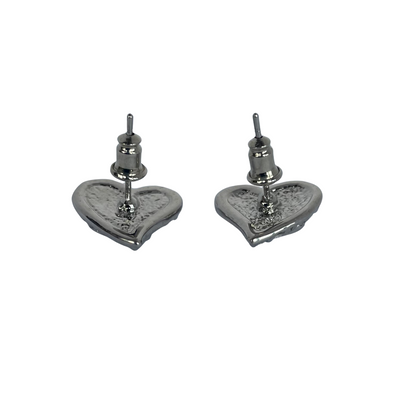 Vivienne Westwood Crystal Heart Stud Earrings