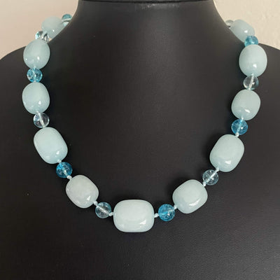Lola Rose Ice Blue Quartzite and Rock Crystal Necklace
