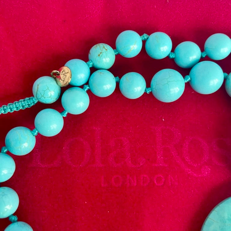 Lola Rose Turquoise Blue Heart Statement Necklace