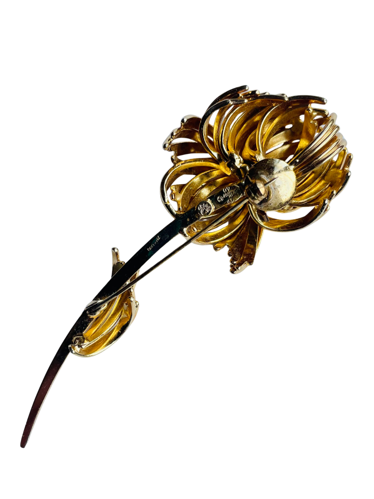 Rare Vintage Christian Dior Flower Brooch, 1960