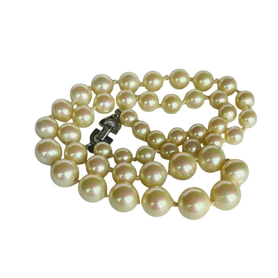 Vintage Christian Dior Graduated Faux Pearl Necklace, 1980s