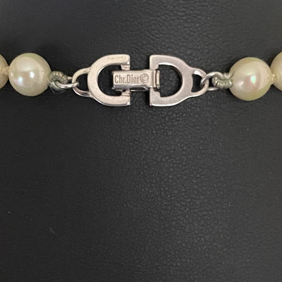 Vintage Christian Dior Graduated Faux Pearl Necklace, 1980s