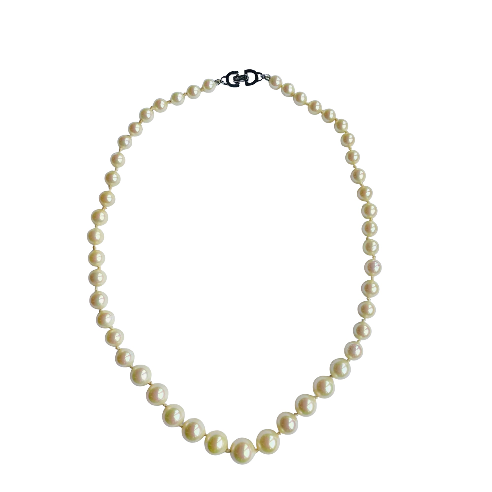Vintage Christian Dior Graduated Faux Pearl Necklace, 1980s